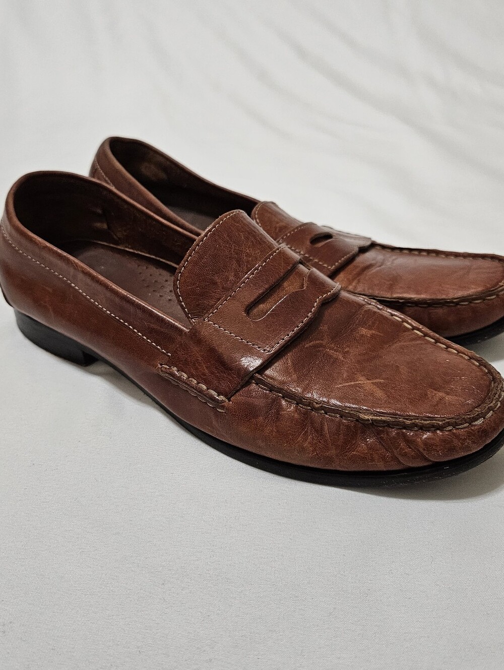 Cole Haan Pinch Prep Penny Loafers Dress Shoes Men Sz 9.5M Brown Leather Oxford